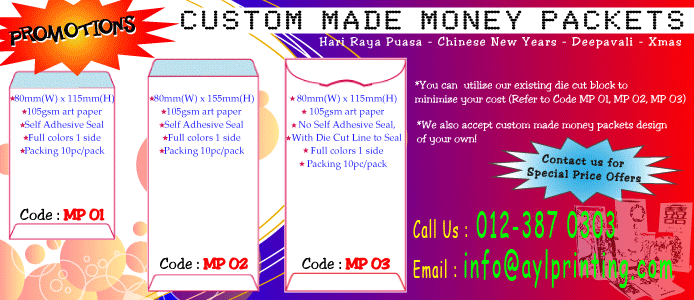 Print Money Packets | Raya Packets Printing | Ang Pow Printing | Print Money Packets