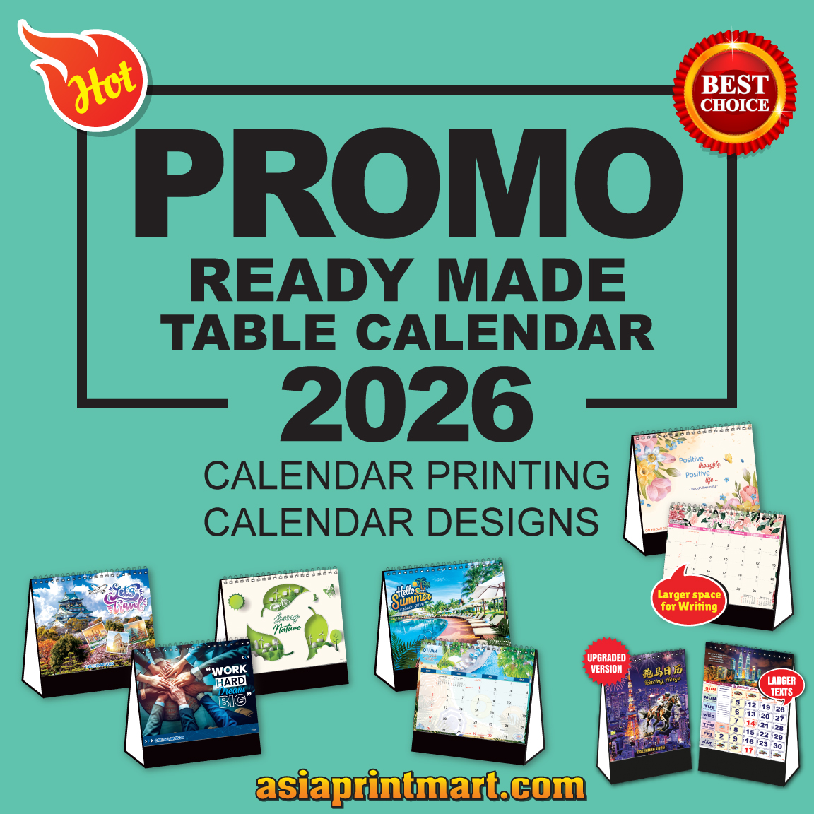 ready Made Table Calendars Printing Promotions 2026 | Custom made table calendar 2026